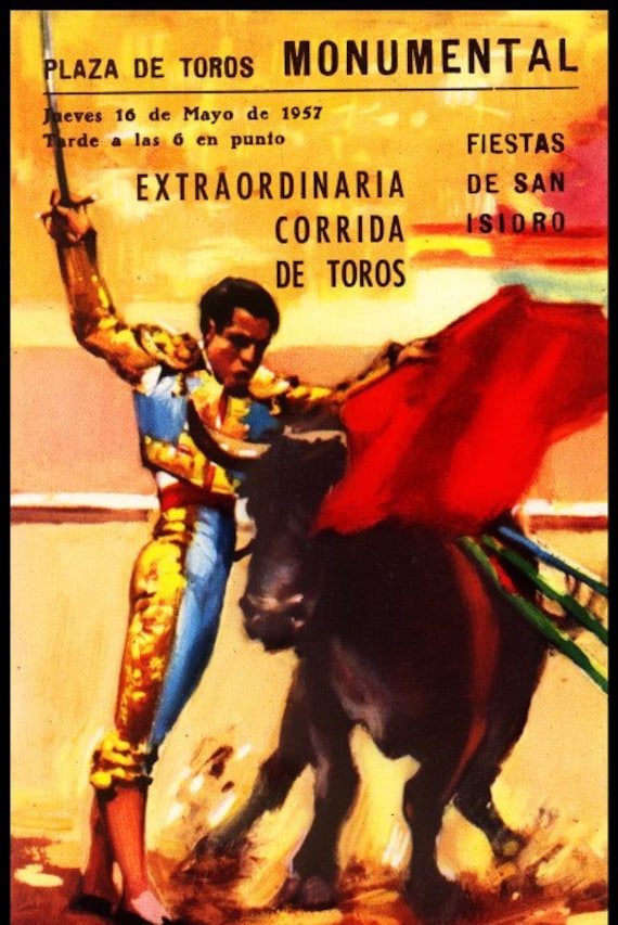 Bullfighting Plaza De Toros Monumental Barcelona #6 Canvas Art Poster 12"x 24" 