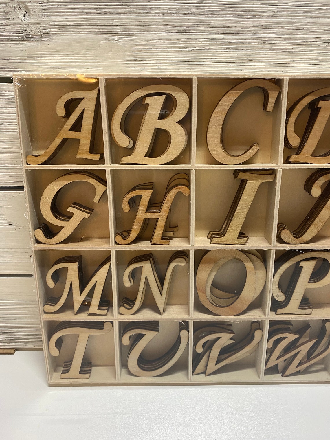 2 Wood Laser Cut Alphabet Set Total of 120 pieces Etsy