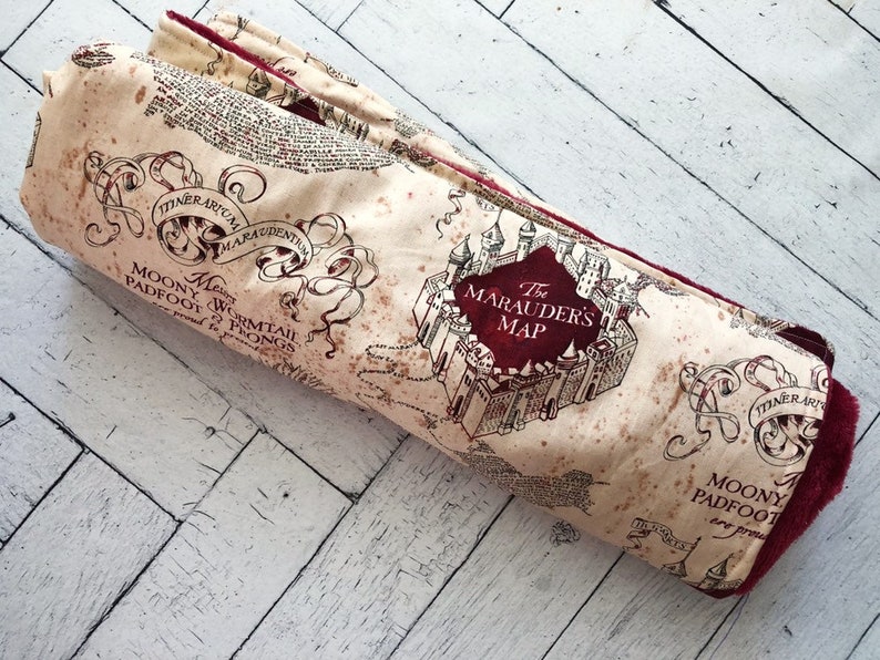 teen gift magic school blanket baby gift Potter blanket marauders map blanket baby blanket marauders map baby blanket cuddle blanket