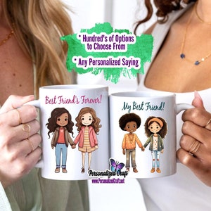 Tazas de mejores amigos de los testigos de Jehová JW, adorables niños de dibujos animados, hermosa taza de café de regalo de pionero, taza de servicio JW, taza para escribir cartas