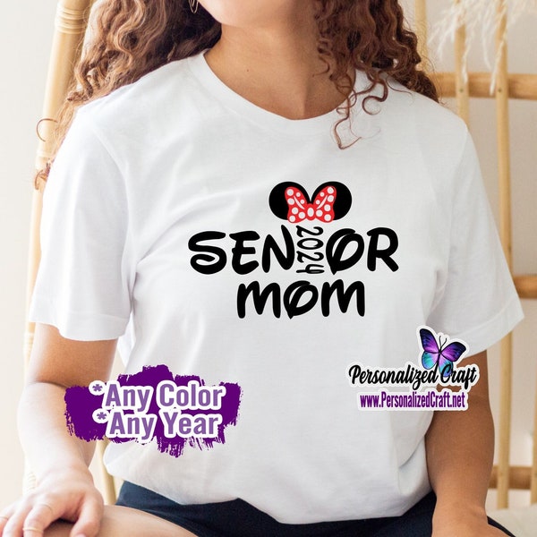 Disney SENIOR Mom & Dad CLASS 2024, Mickey Minnie Mouse Inspired T-shirt, High School Grad Night Outfit, Cute Party Shirt Senior Picture Tee