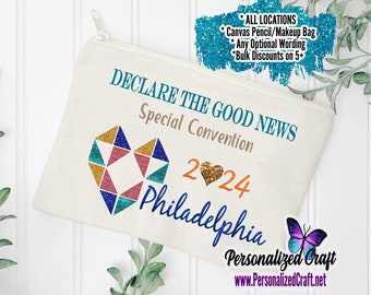 2024 Jehovah's Witnesses Special Convention Declare the Good News, GUADALOUPE, ZURICH ~ All Locations Worldwide Pencil Pen Bag