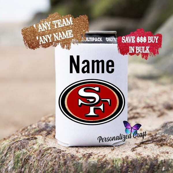 Football Beer Koozie Etsy