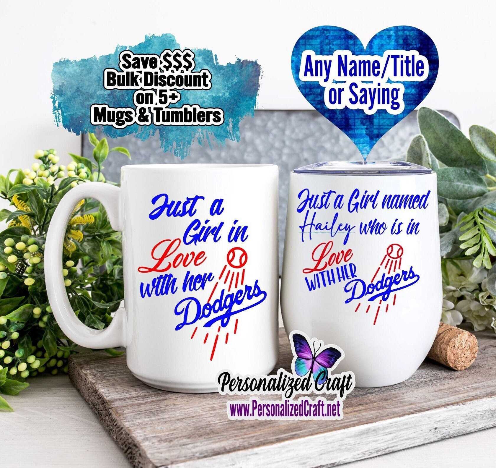 MLB Los Angeles Dodgers Personalized Coffee Mug 15 oz. - White
