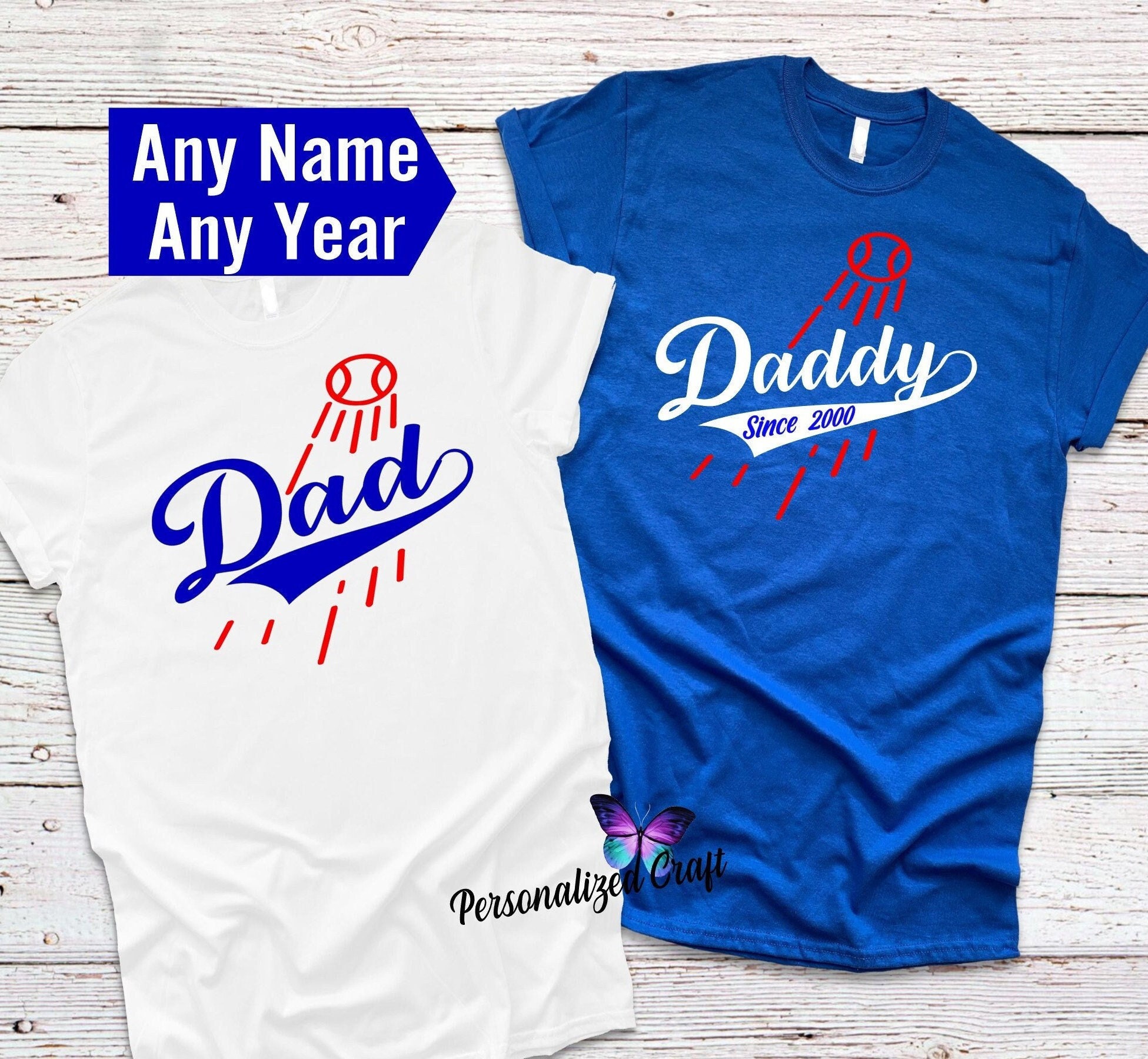 Los Angeles Dodgers I Love Dad Tee Shirt 18M / Royal Blue