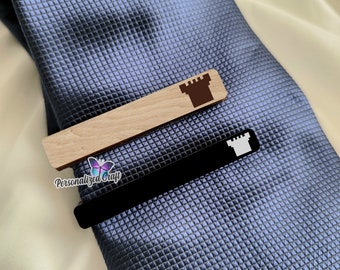 JW Témoins de Jéhovah Tour de guet Pinces à cravate, acrylique et bois, Gravure personnalisée, Accessoire de cravate personnalisé pour homme, Cadeau pour JW Assembly