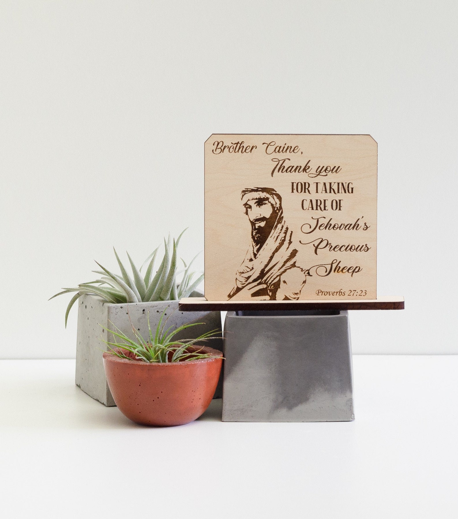 JW Elders Thank You Gift Laser Engraved Personalized Wood Etsy India