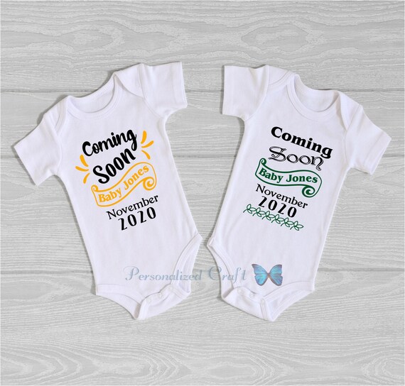 baby boy announcement onesie