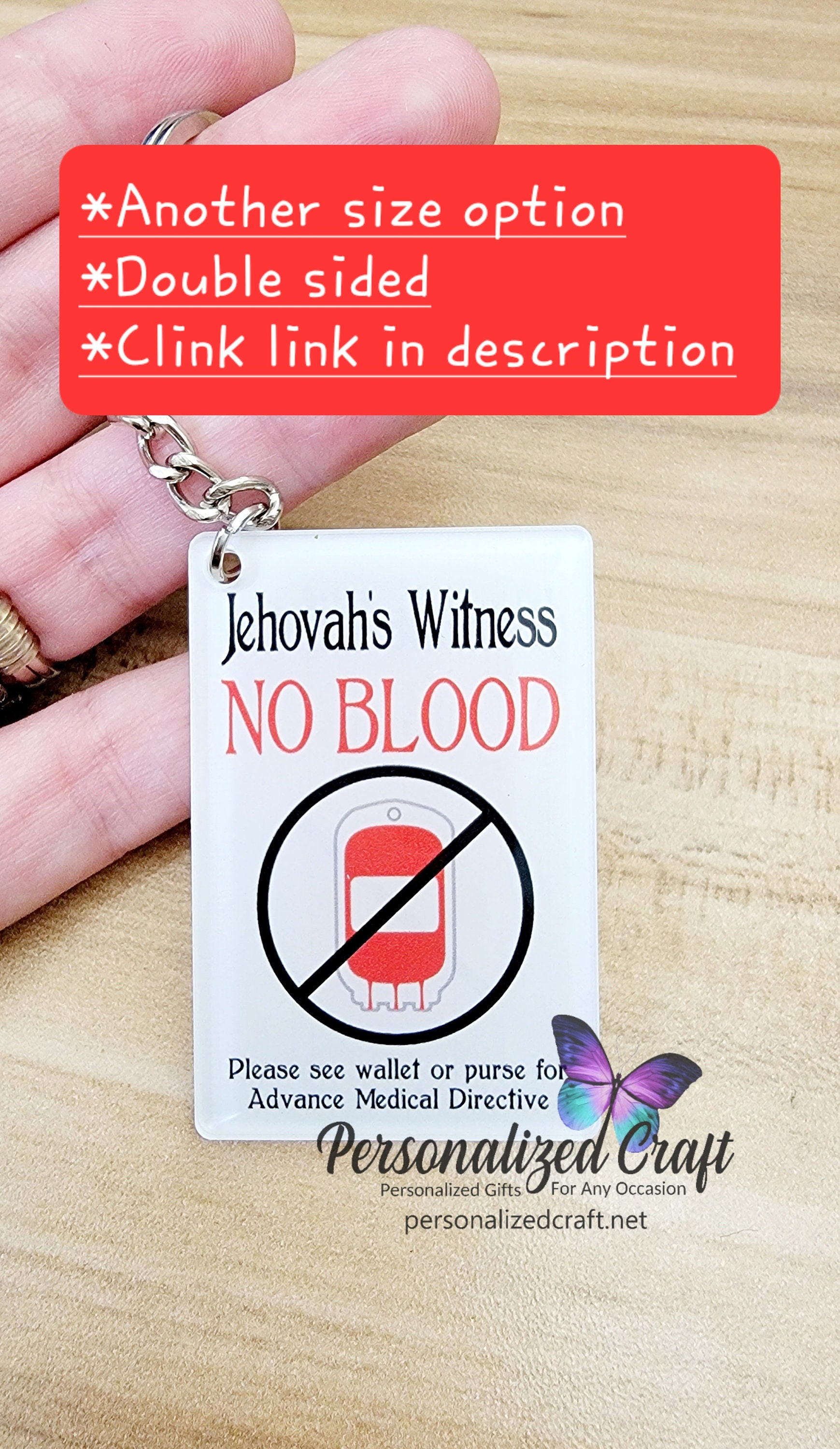 Buy JW No BLOOD Keychain Acrylic Inexpensive JW Gifts Jehovah s