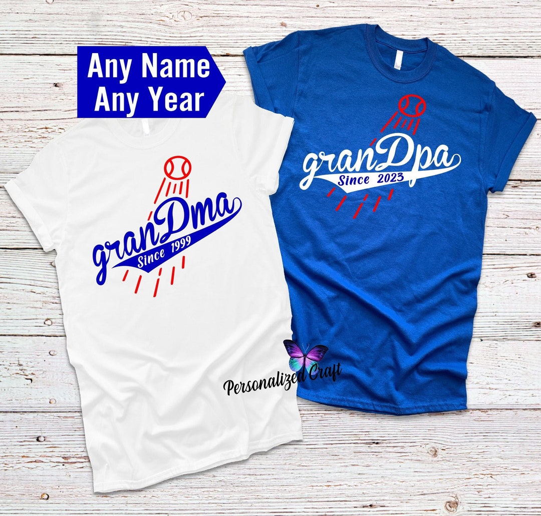 GRANDPARENT Dodgers Baseball Shirt Abuelo Grandpa Since Abuela Grandma Since New Grandfather Grandmother Tshirt Dodgers Baby Reveal Etsy