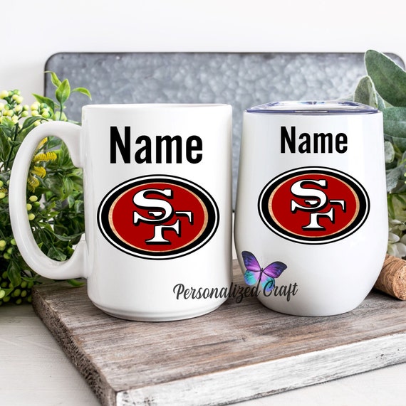 Custom 49ers San Francisco Football Mug, Personalized Name Football  Inspired White Cup, Unique Sports Gift, Football Fan Baby Reveal Item 