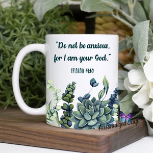 JW Jehovah's Witness Do Not Be Anxious for I am Your God Scripture, Year Text Coffee Mug, Affordable JW Pioneer Gift, Witness Family Gift