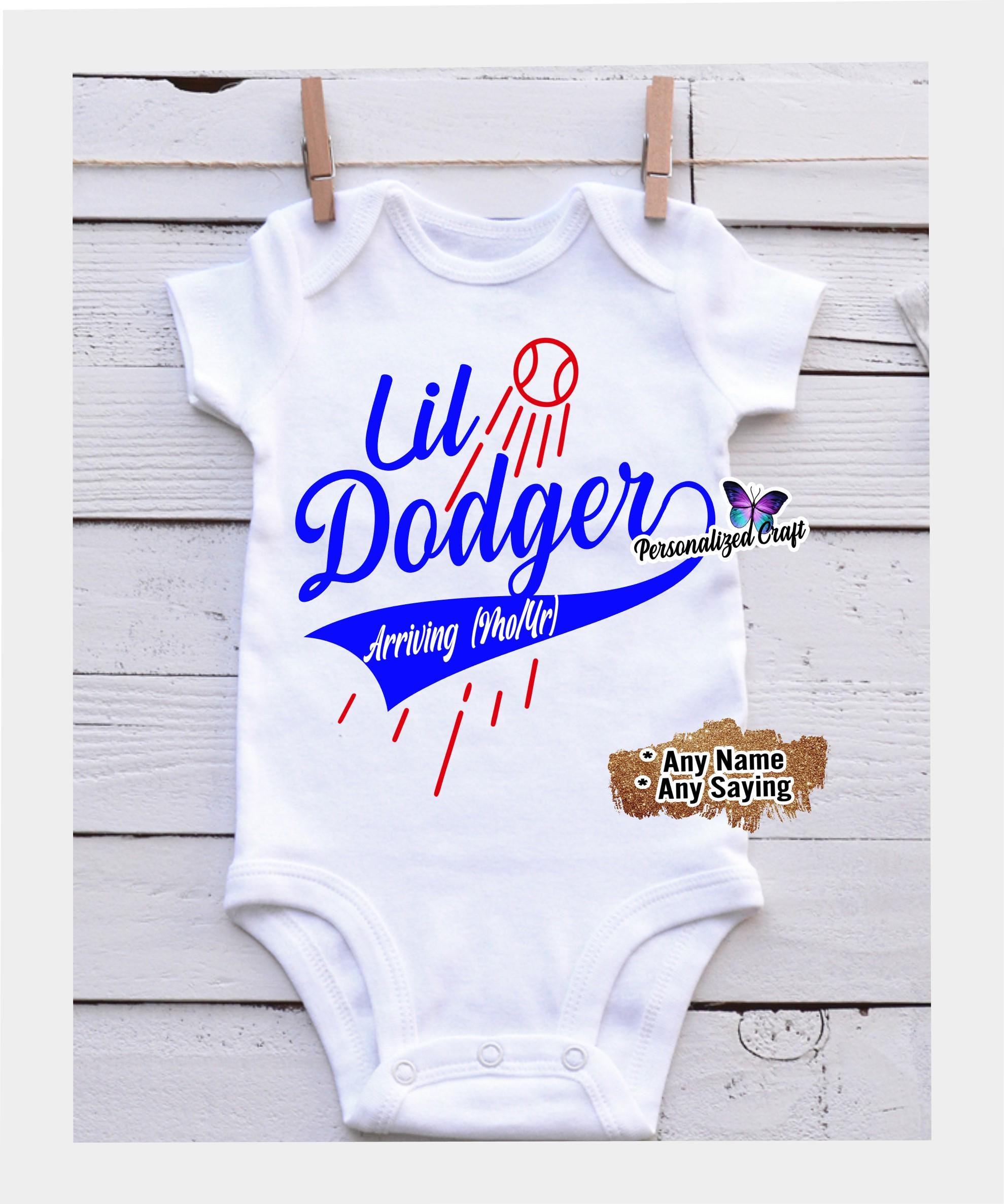 HOT Onesie Baby Dodger Jersey Personalized Baby Dodger
