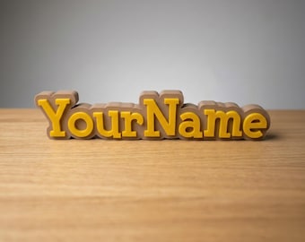Custom Animal Crossing-Inspired Desk Name Sign – Adorable Office Decor for Gamers, Personalised Workstation Gift, Fun and Unique Nameplate