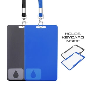Severance Lumon Industries Key Card / ID Badge Holder - Blue or Black - Complete with Lanyard - Sci-Fi TV Show Inspired Gift Cosplay