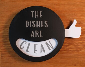 Funny Dishwasher Magnet - Clean Dirty Indicator, 3D Printed Kitchen Gadget