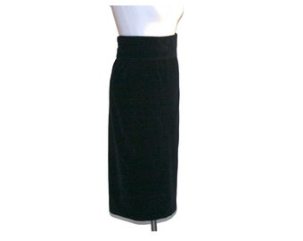 Velvet skirt / straight skirt / black pencil skirt / long skirt / black velvet skirt / boho chic skirt