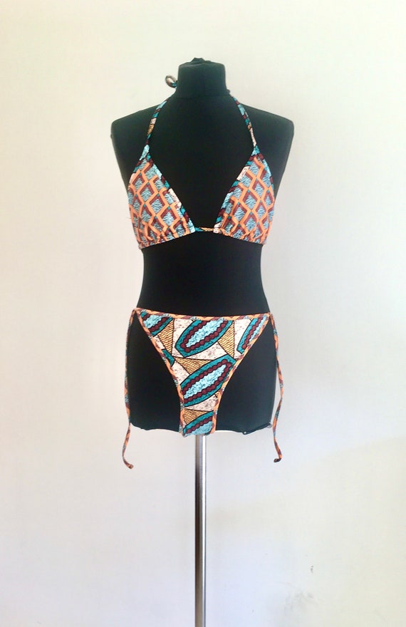 Ethnic bikini / printed bikini / triangle bikini /