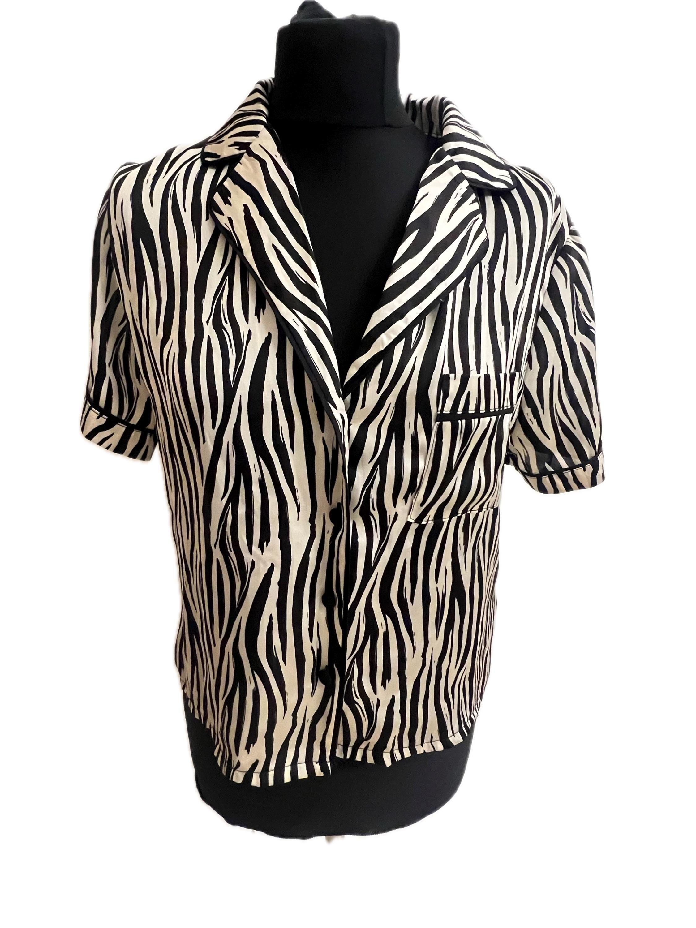Camicetta Camicia Stampa Animali Zara Blusa Con Stampa Animalier