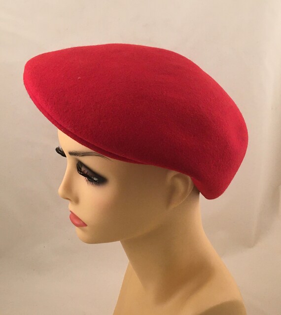 Red wool beret / red hat / red cap / red wool cap… - image 7