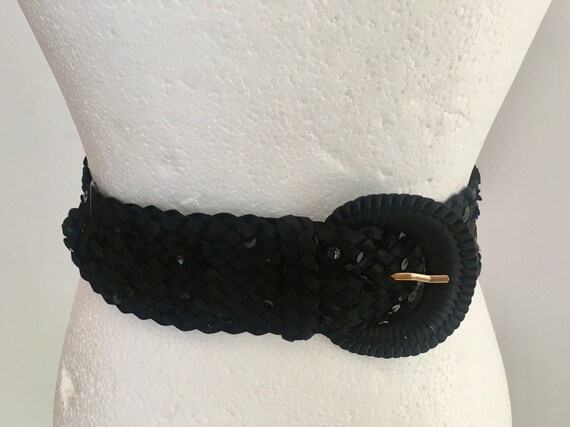 black sequin belt for dress