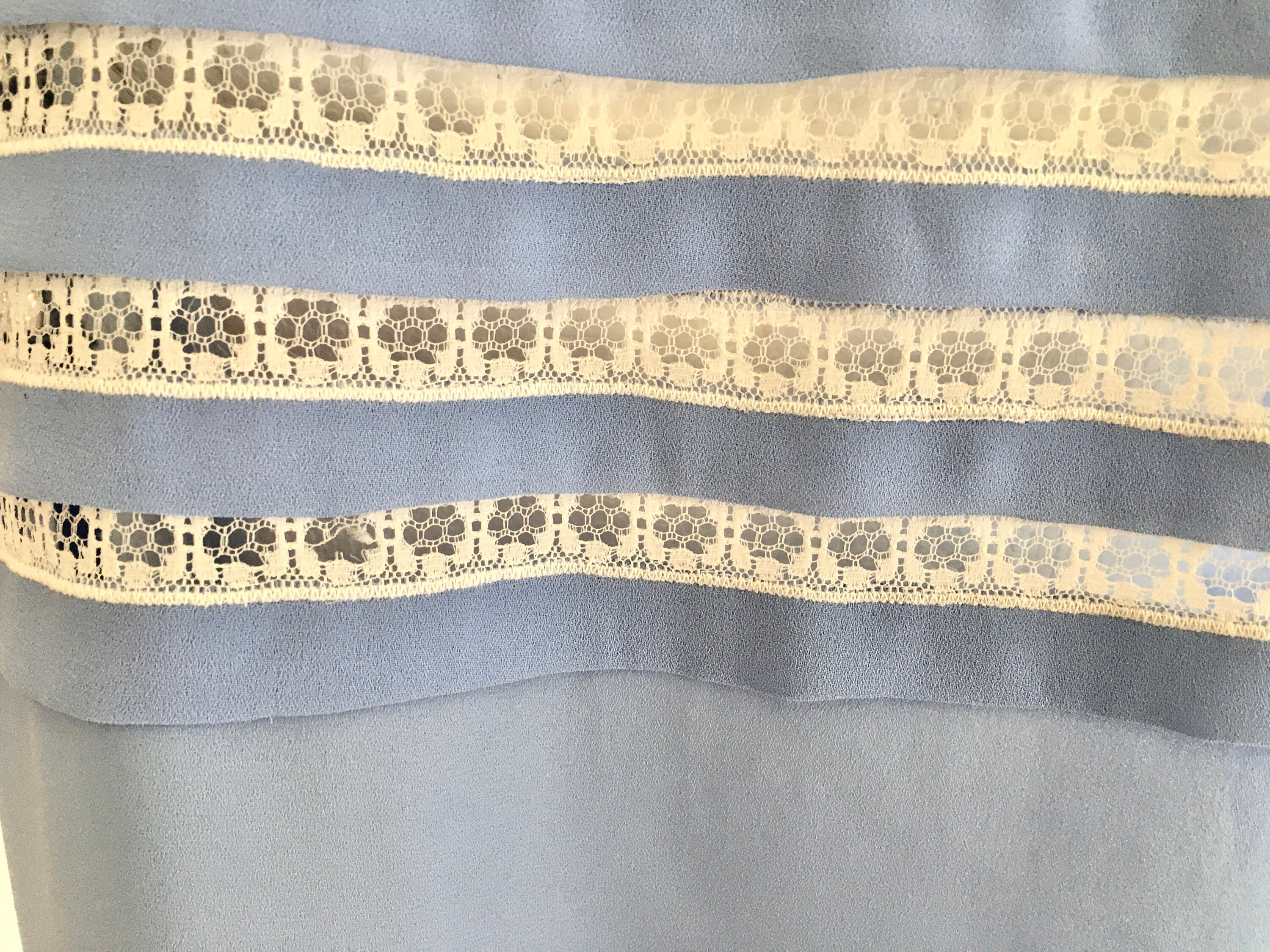Blue See-through Top / Lace Blouse / Light Blue Bluose Blue See-through Top / Lace Blouse / Light Blue Bluose