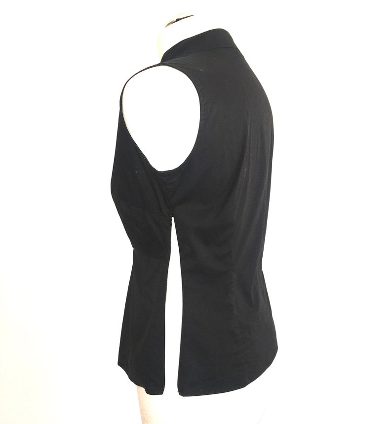 Black blouse black top pop top black crop top top lady