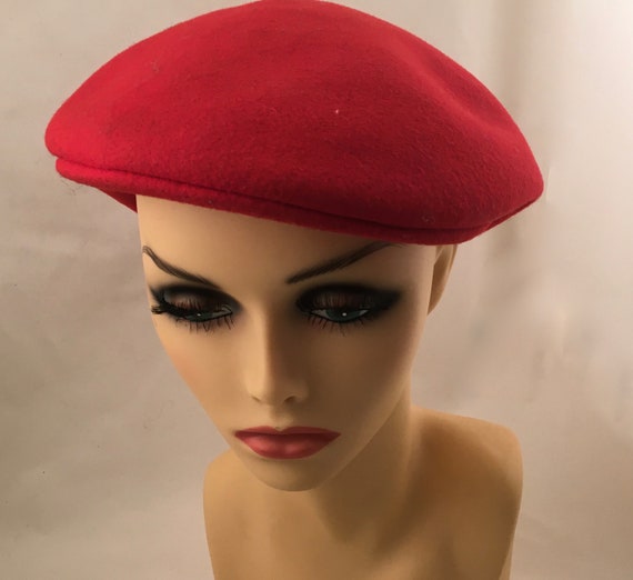 Red wool beret / red hat / red cap / red wool cap… - image 6