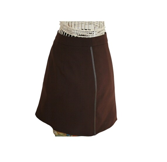 Brown mini top pencil skirt