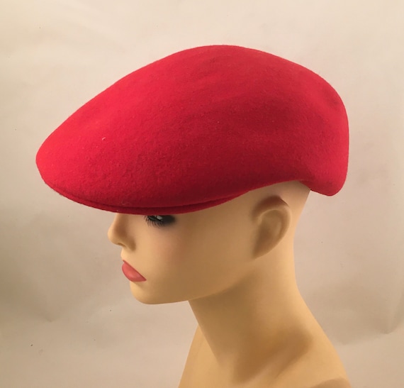 Red wool beret / red hat / red cap / red wool cap