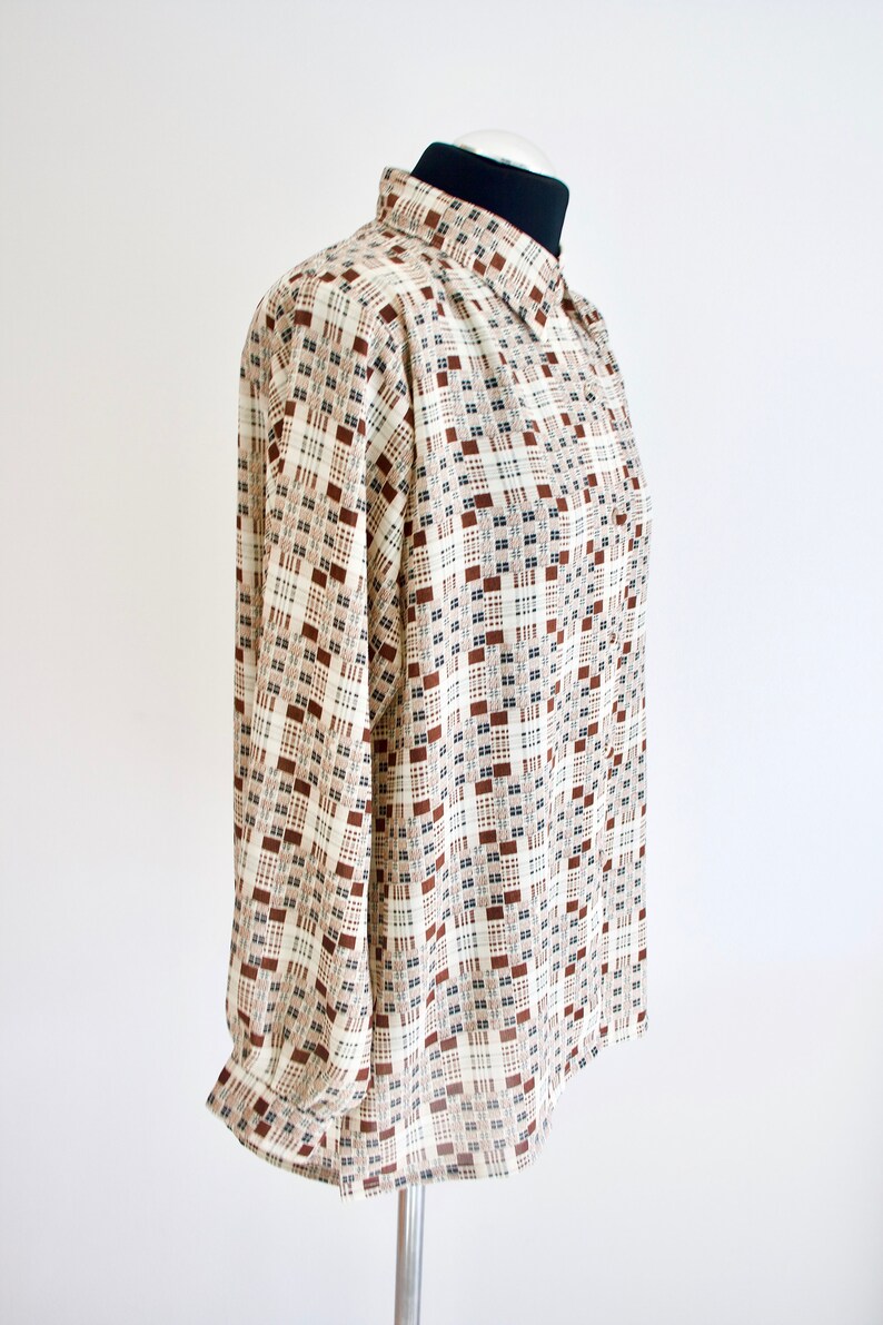 Biege shirt shirt brown blouse printed shirt printed blouse blouse plus sizes