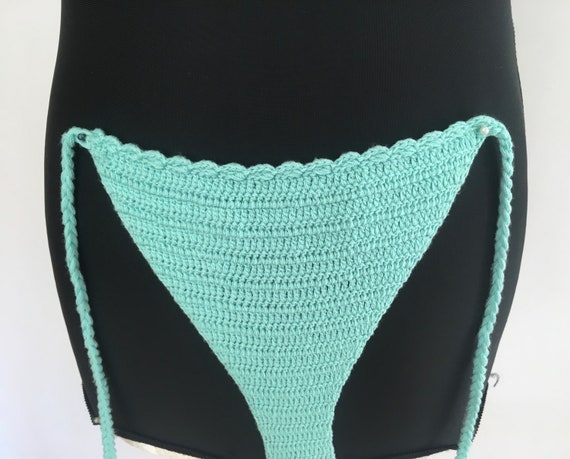 Turquoise blue bikini / turquoise blue crochet bi… - image 3