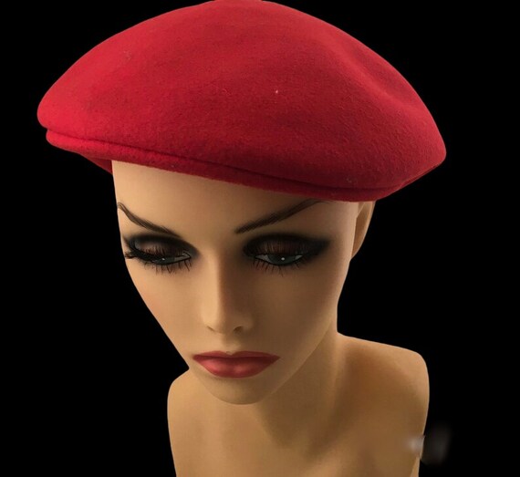 Red wool beret / red hat / red cap / red wool cap… - image 3