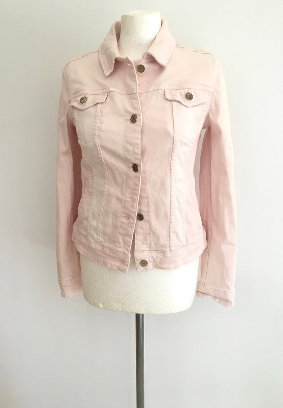 Pink denim jacket / pink denim jacket / pink jacke