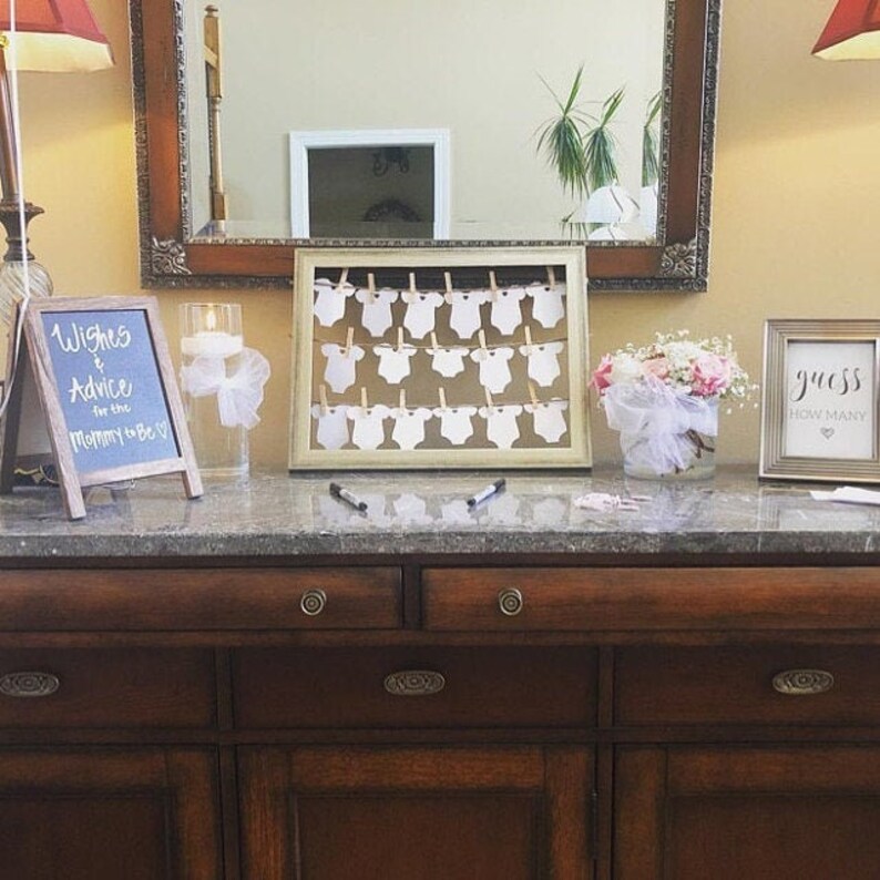 Blank Baby Shower ONESIE Die Cut Card Stock Onesie Party Favor Etsy