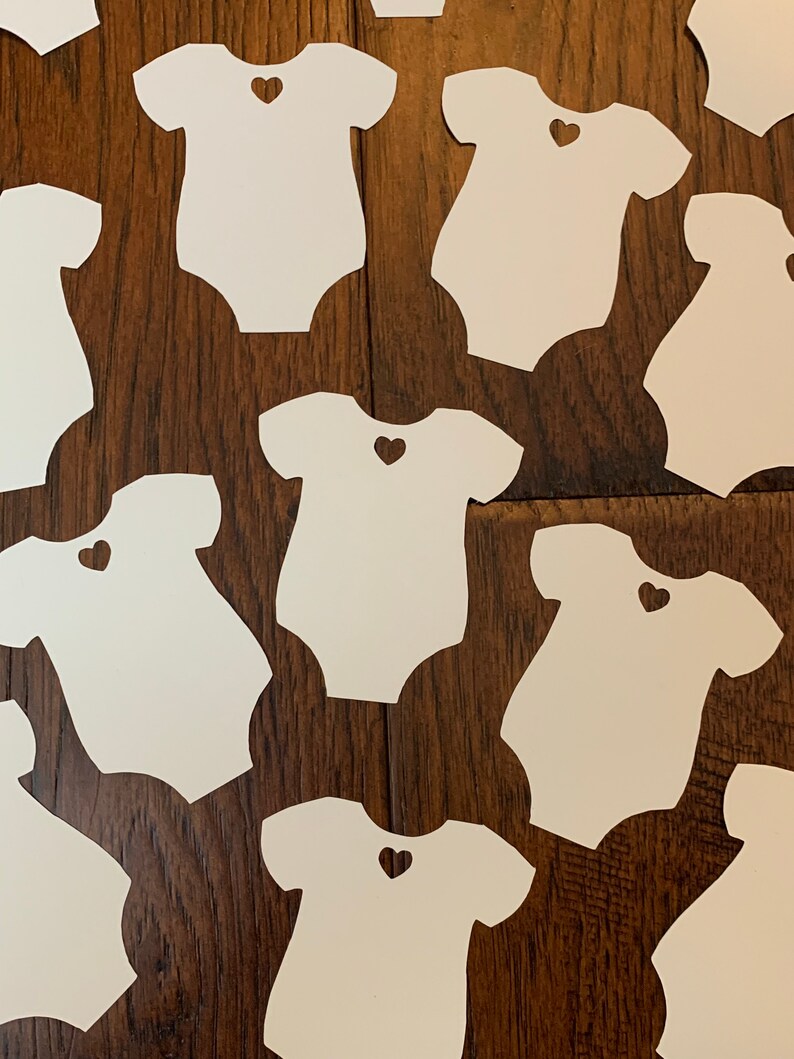 Blank Baby Shower ONESIE Die Cut Card Stock Onesie Party Favor Etsy