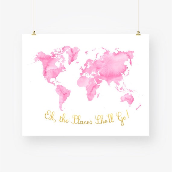 Blush Pink & Gold DIGITAL Download Printable Art Nursery Art Modern Art