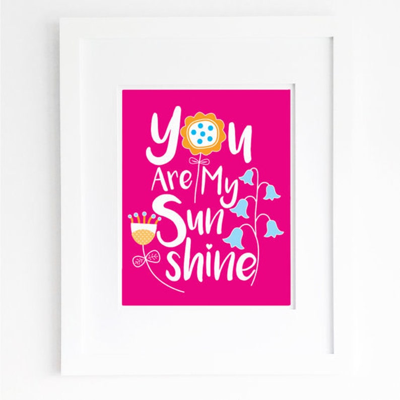 You Are My Sunshine Printable Nursery Art Set of 4 Poster Etsy