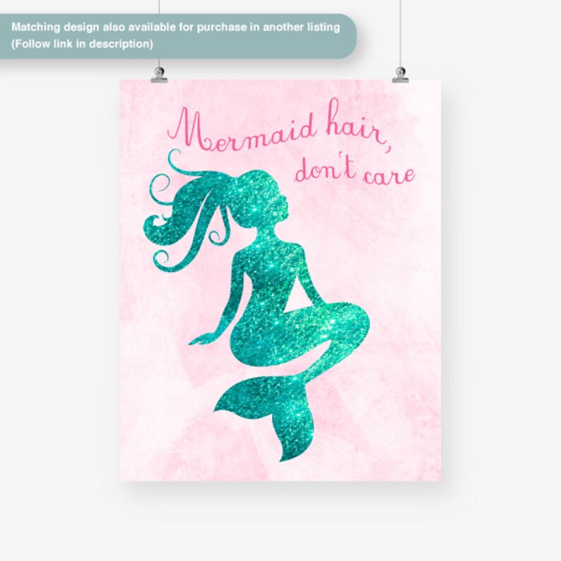 Even mermaids wash their tails girls bathroom wall decor Etsy
