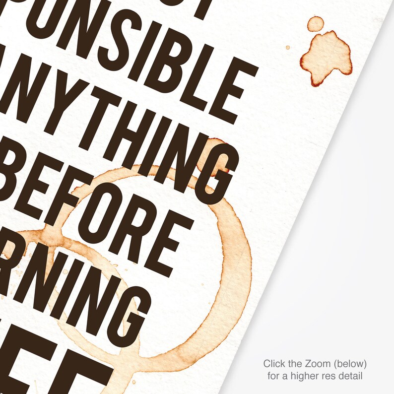 funny coffee quote printable office poster download coffee etsy