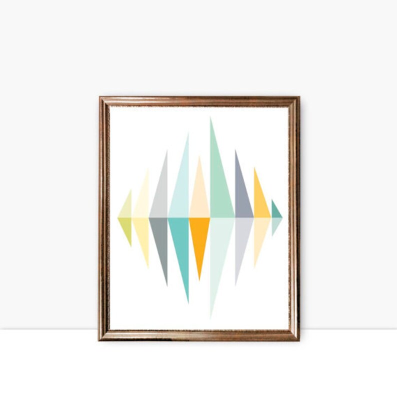 Geometric printable wall art mid century print instant Etsy Canada