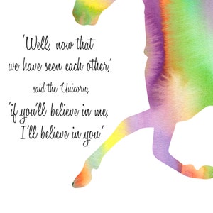 unicorn quote printable watercolor unicorn instant download etsy