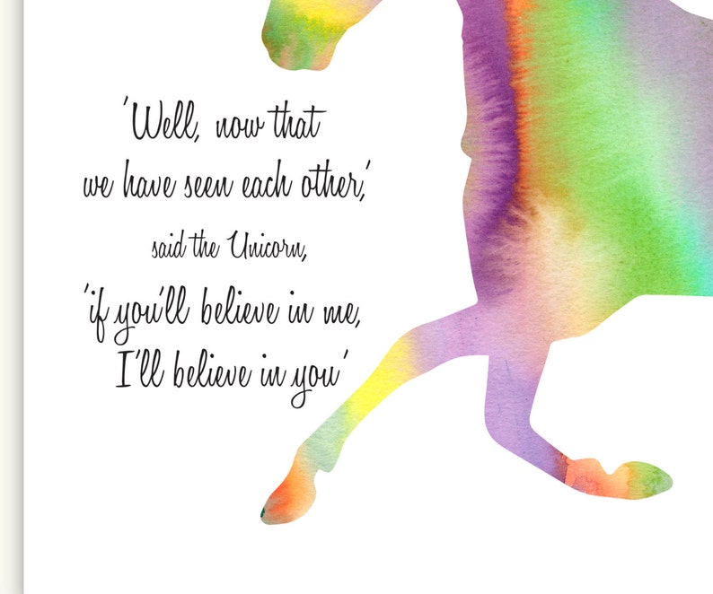 unicorn quote printable watercolor unicorn instant