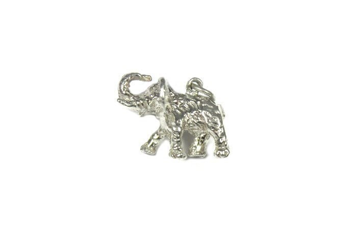 Asia elephant pendant silver elephant jewelry jungle charm Indian elephant Vintage sterling silver elephant charm bracelet charm