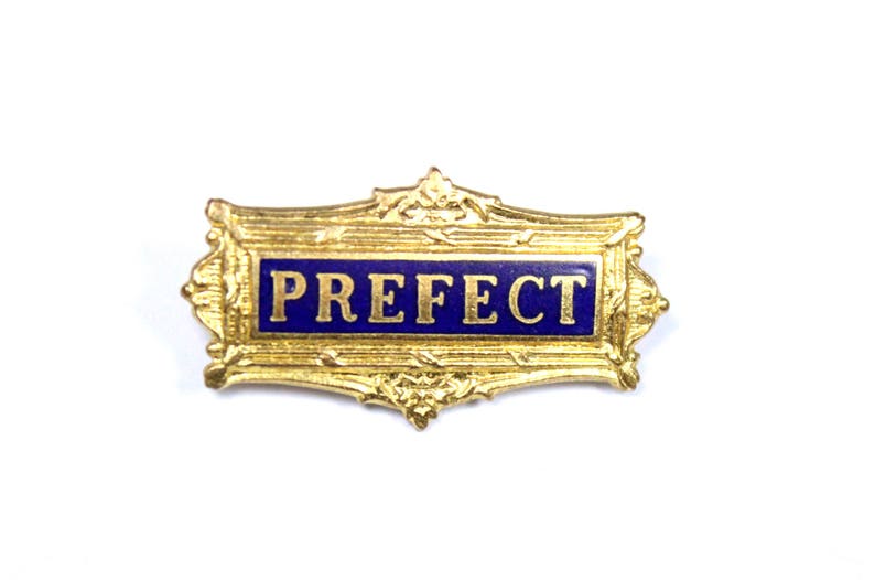 Red Prefect Badge For Schools Gold Plated Pin Badge