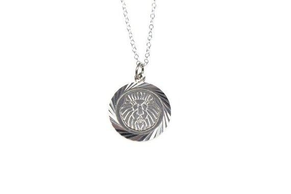 Sterling silver leo necklace deals