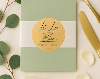 Let Love Bloom Wedding Favors • Personalized Wildflower Seed Packets • Eco Friendly Guest Gifts for Weddings & Bridal Showers Favors