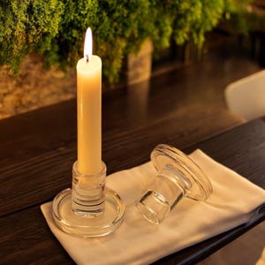 Glass Candle Holder Set Glass Taper Candle Holder for Wedding Gold Candlestick Holder for Dining Room Candle Holders Bulk for Party Decor