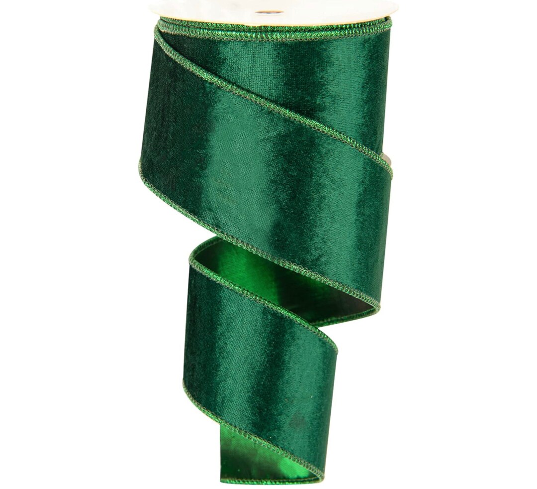 Green Velvet Ribbon for Christmas Gift Wrapping Ribbon for - Etsy