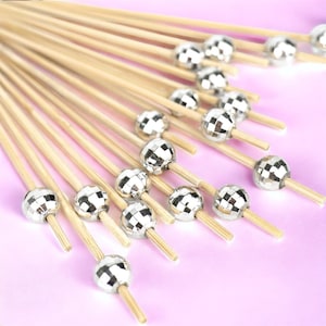 Last Disco Cocktail Picks for Bachelorette Disco Ball Decor for Wedding Disco Cowgirl Bachelorette Party Toothpick for Appetizers Disco Ball